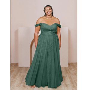 Revelry Women's Rosalie Tulle Convertible Dress in Greenery Size 14 NWT $189